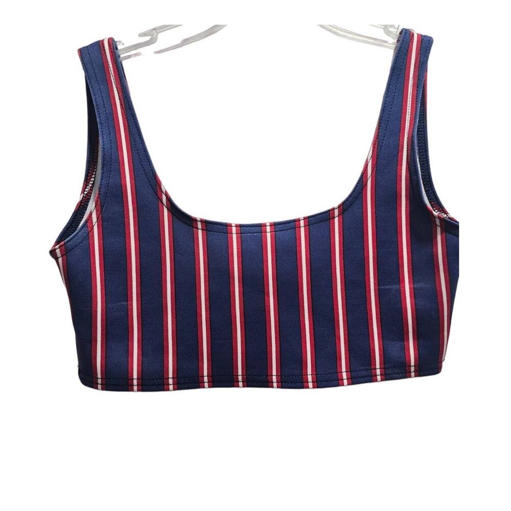 Boohoo Crop Top - Blue Red White - Size 2